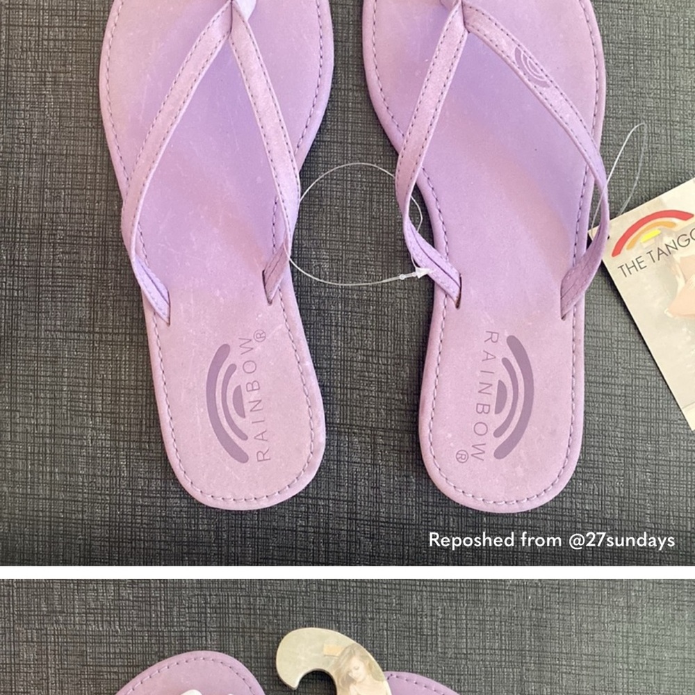 Rainbow Pastel Purple Sandals